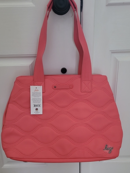 lug Handbags - Lug Tempo Matte Luxe VL Tote Bag in Watermelon Icepop